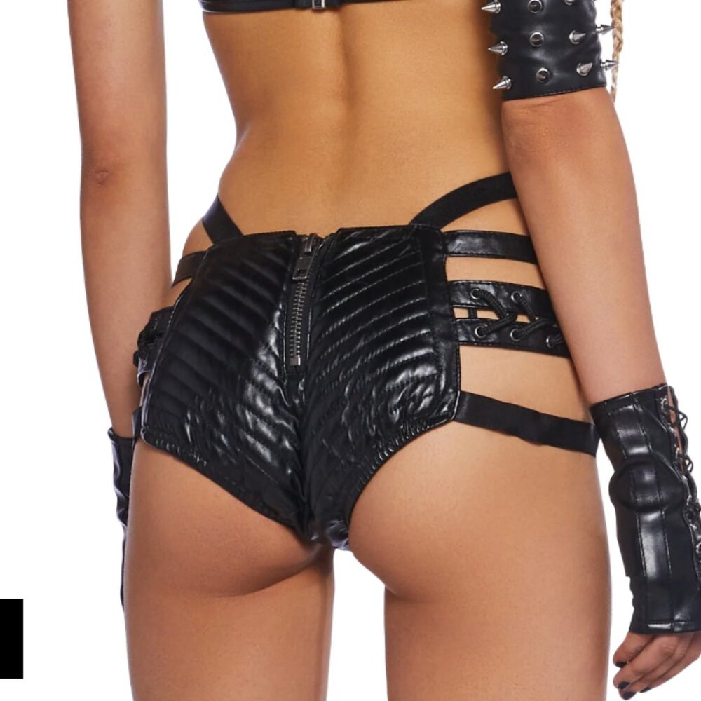Club Exx Dollskill Rude Awakening Rave Shorts - Picture 4 of 9